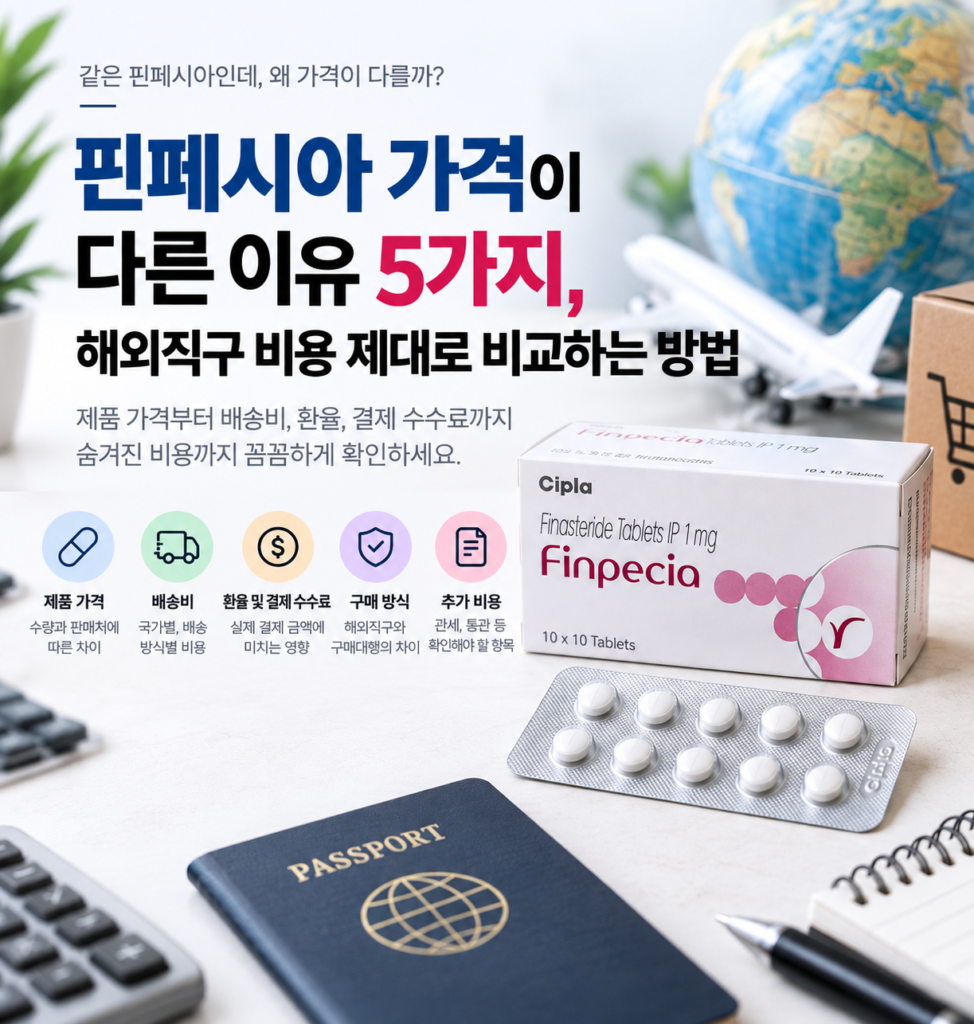 핀페시아 가격이 다른 이유 5가지와 해외직구 비용 비교